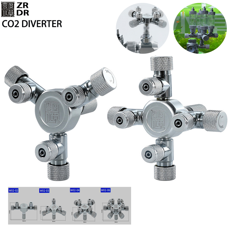Planted Aquarium Co2 - ZRDR Aquarium Mehrkanal-CO2-Verteiler Metall-Aquarium-CO2-Regler Generator Zubehör