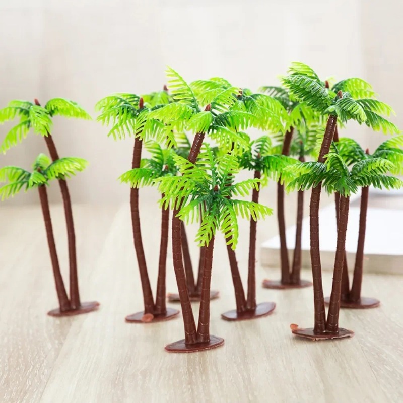 Aquarium Planted Tree - 10/20/30/40/50 Stück Baumdekoration Kokosnuss Miniaturpflanzen Palmen