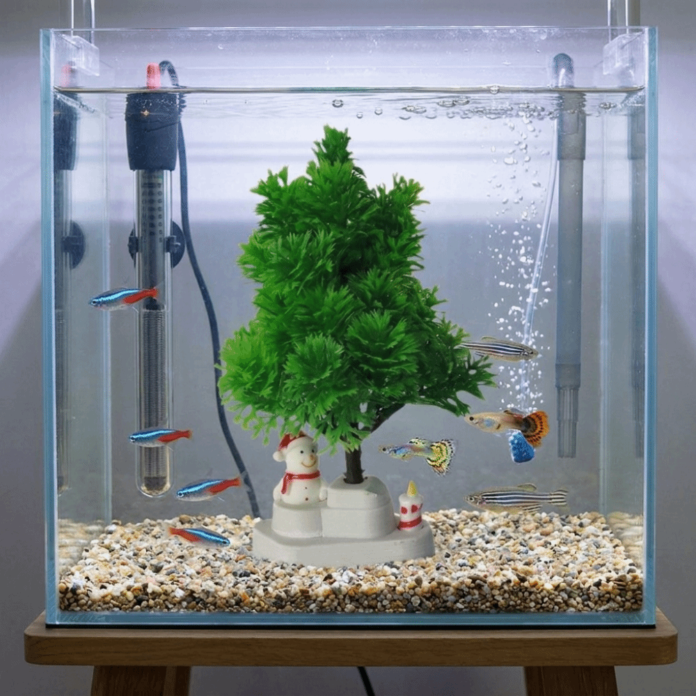 Aquarium Planted Tree - Kunststoff-Weihnachtsbaum Aquarium-Deko Künstlicher Stabiler Weihnachtsbaum Simulationspflanzen