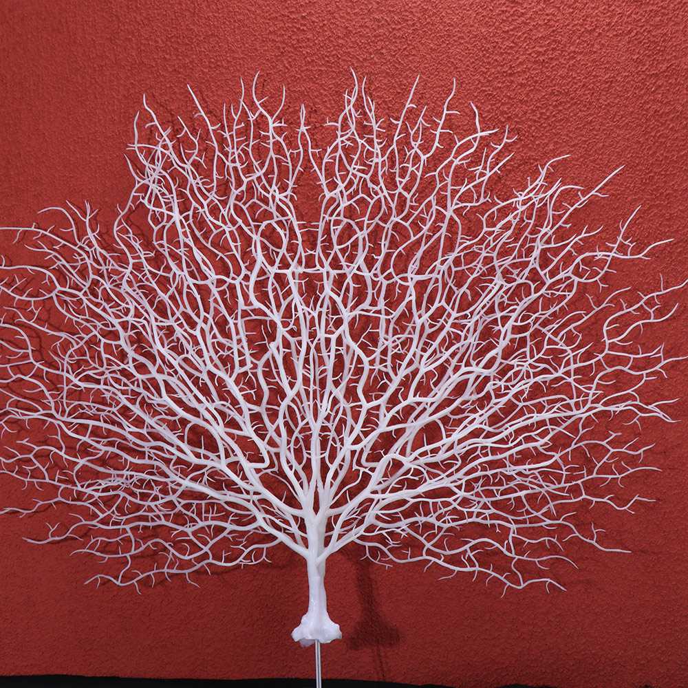 Aquarium Planted Tree - Künstliche Meerespflanze für Aquarien, Simulierter Kunststoff-Meeresstamm,
