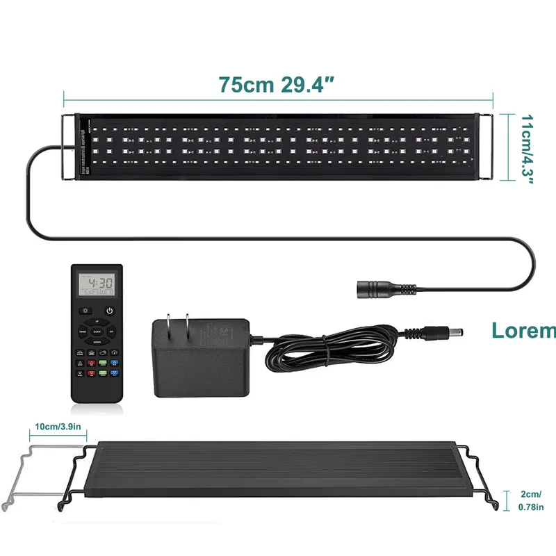 Aquarium Plant Live - SIROKA 75cm Professionelle LED-Aquariumbeleuchtung mit Fernbedienung