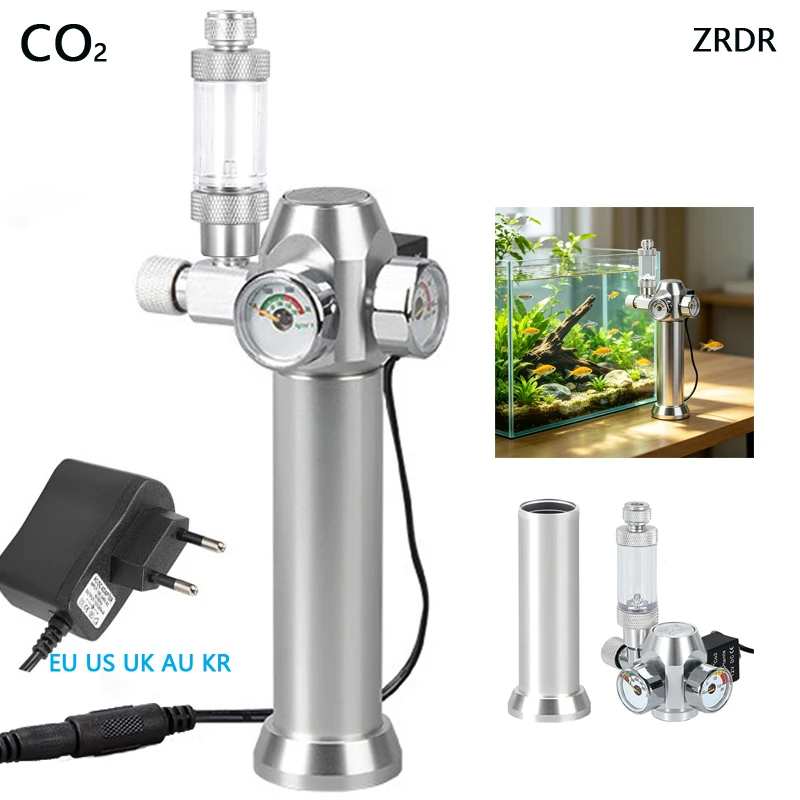 Planted Aquarium Co2 - Aquarium CO2-Regler Magnetventil Blasenzähler Kleine Gasflasche