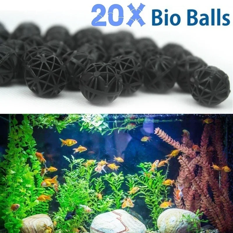 Aquarium Planted Tank Filter - 20Pcs 16mm Aquarium Filter Bio Bälle