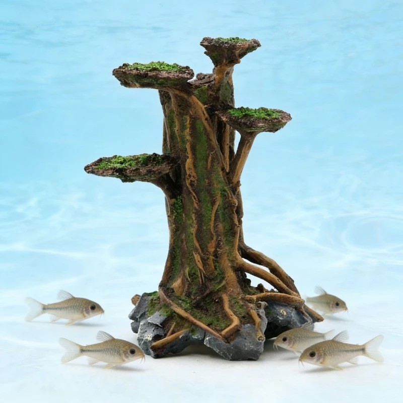 Künstlicher Moosbaum-Treibholz – Aquarium Plant Roots Bewertung und Preis
