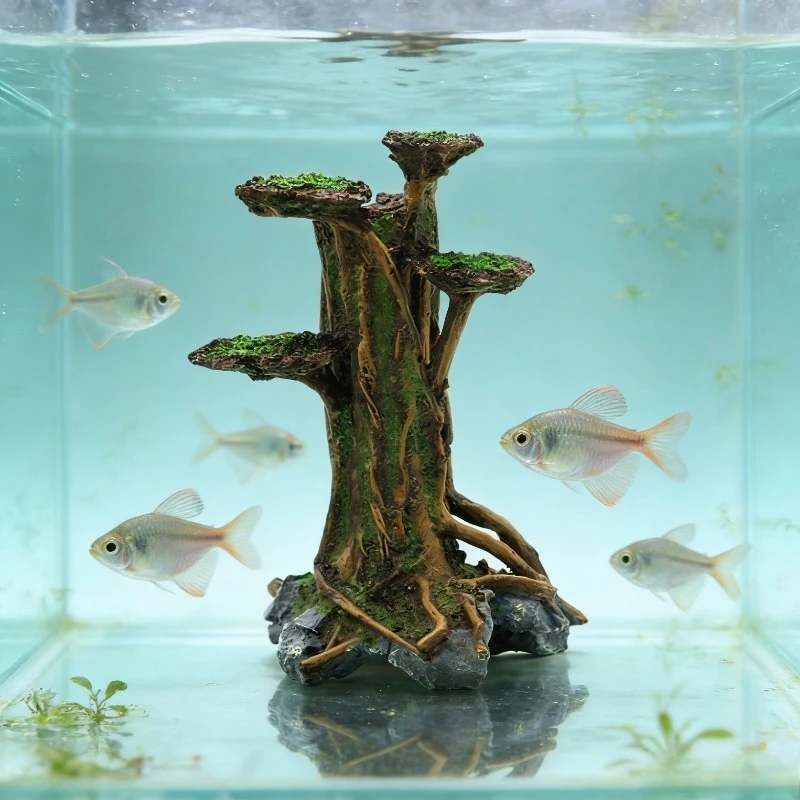 Künstlicher Moosbaum-Treibholz – Aquarium Plant Roots Bewertung und Preis
